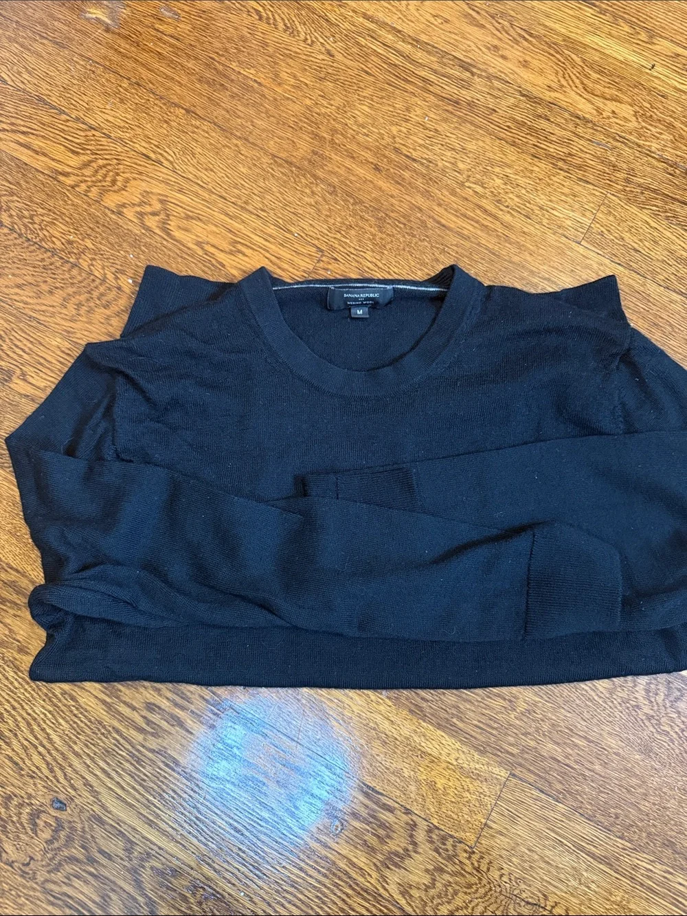 Banana Republic Men's Black Crewneck Pullover Sweater